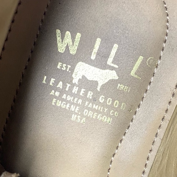 Will Leather Goods Lace Up Leather Combat Moto Boots 38/6MNS/8WMS Gorpcore - Picture 15 of 16